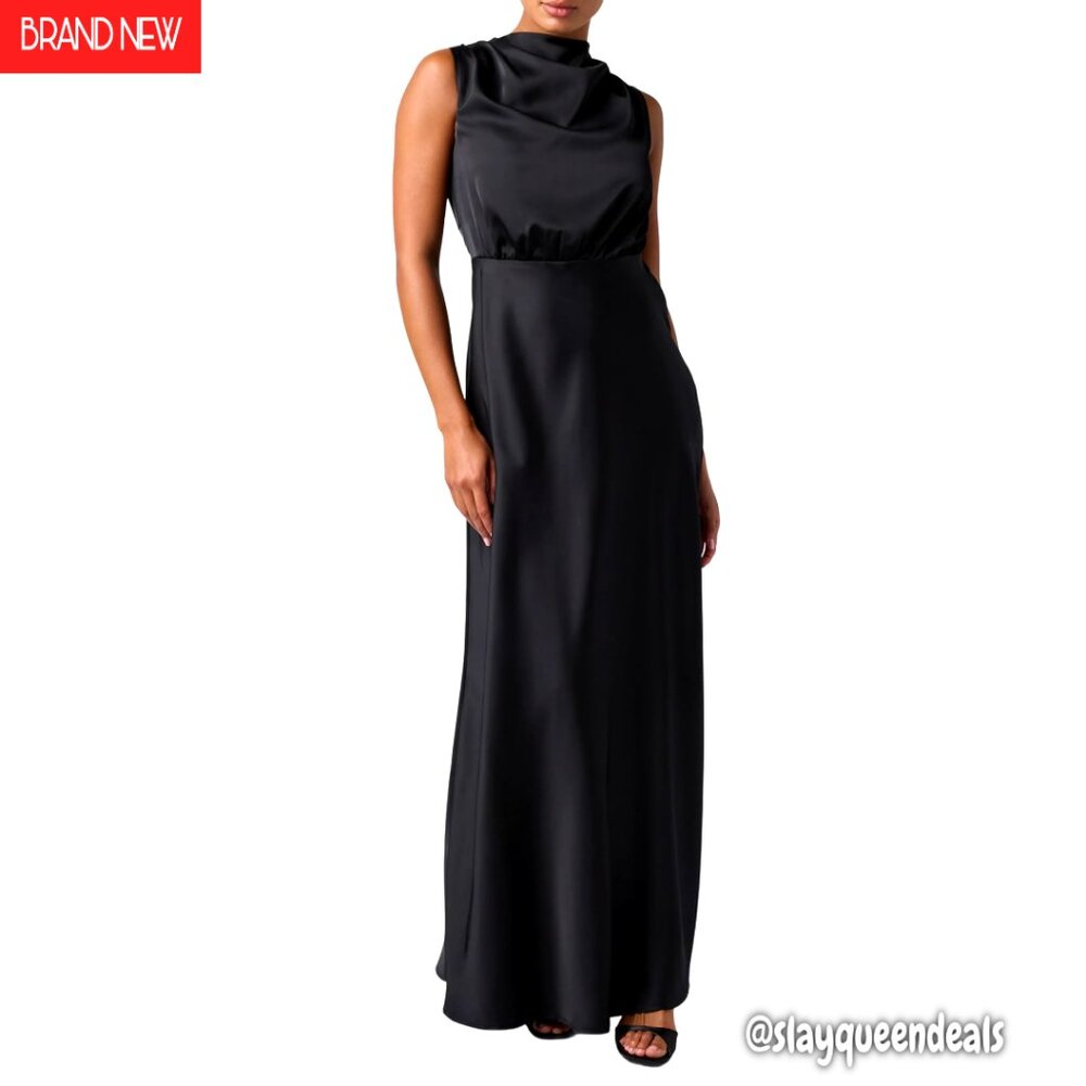 Satin Maxi Dress With Back Cutout For Cocktail Parties & Weddings